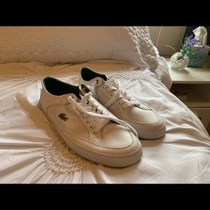 Lacoste men white shoes size 8
